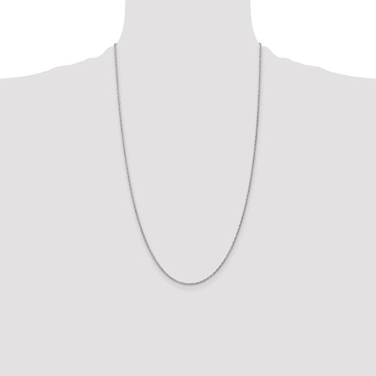 14k White Gold 1.3mm Heavy-Baby Rope Chain