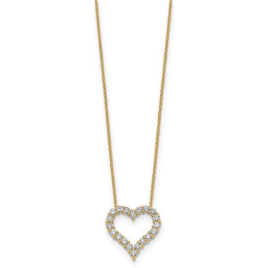 14k Lab Grown Diamond Heart Pendant Necklaces