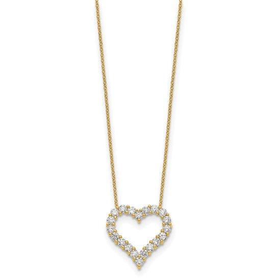 14k Lab Grown Diamond Heart Pendant Necklaces