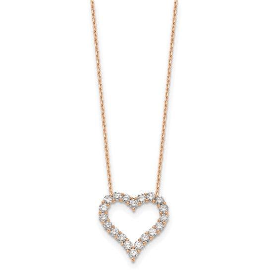 14k Lab Grown Diamond Heart Pendant Necklaces