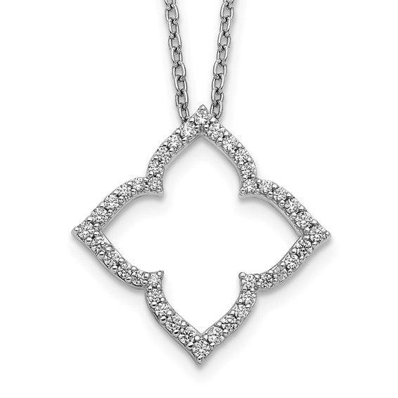 14k White Gold Diamond  Necklace