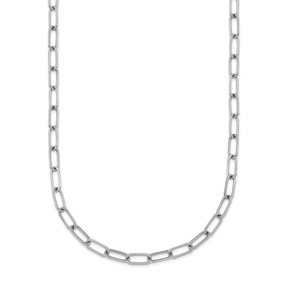 Platinum 3.4mm Paperclip Link Necklaces