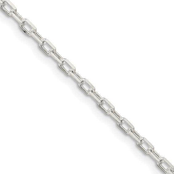Sterling Silver 3.5mm Diamond Cut Open Link Cable Chain