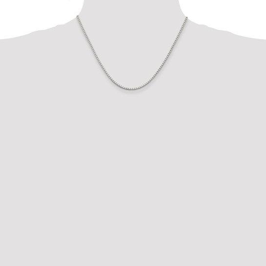 Sterling Silver 2mm Round Box Chain