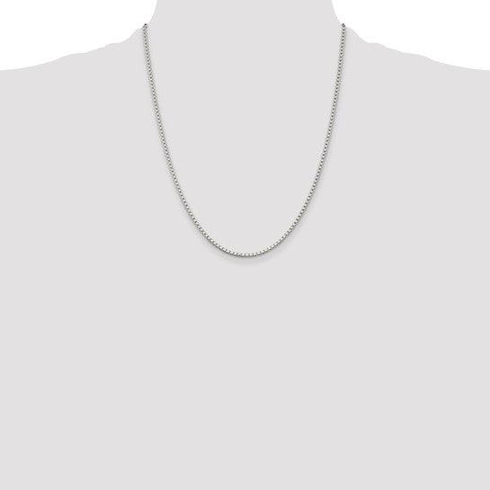 Sterling Silver 2mm Round Box Chain
