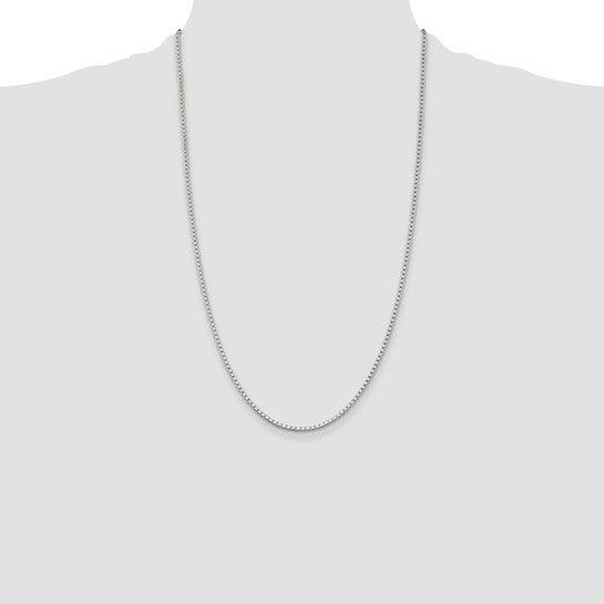Sterling Silver 2mm Round Box Chain