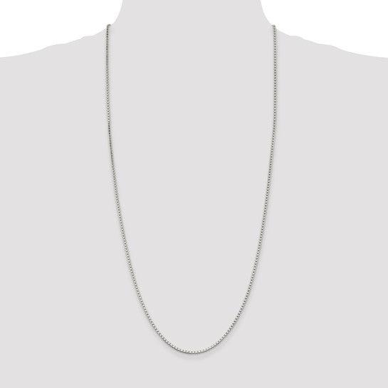 Sterling Silver 2mm Round Box Chain