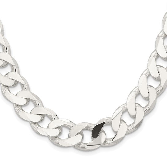 Sterling Silver 15mm Curb Chain