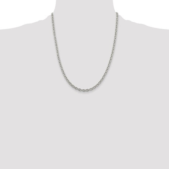 Sterling Silver 4.5mm Cable Chain