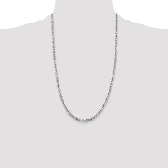 Sterling Silver 4.5mm Cable Chain