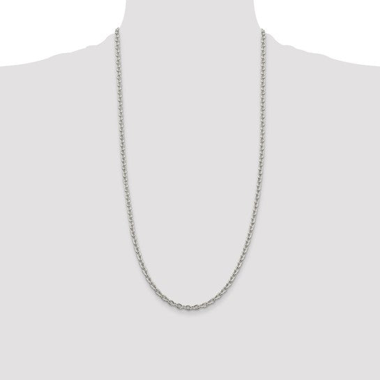 Sterling Silver 4.5mm Cable Chain