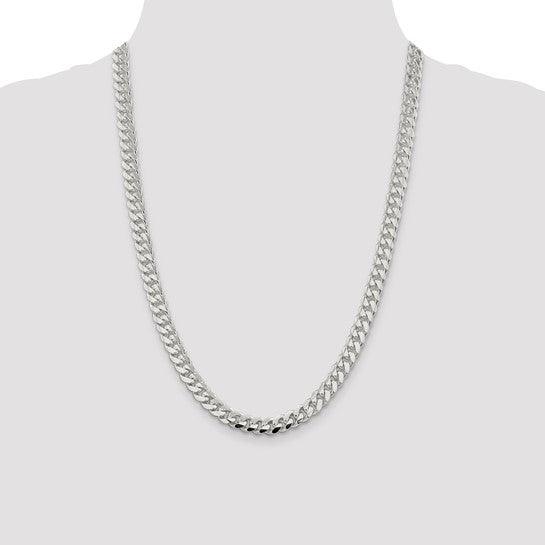 Sterling Silver 7.8mm Domed Curb Chain