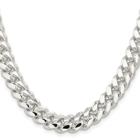 Sterling Silver 10.5mm Domed Curb Chain