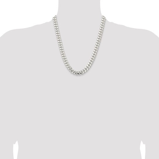Sterling Silver 10.5mm Domed Curb Chain