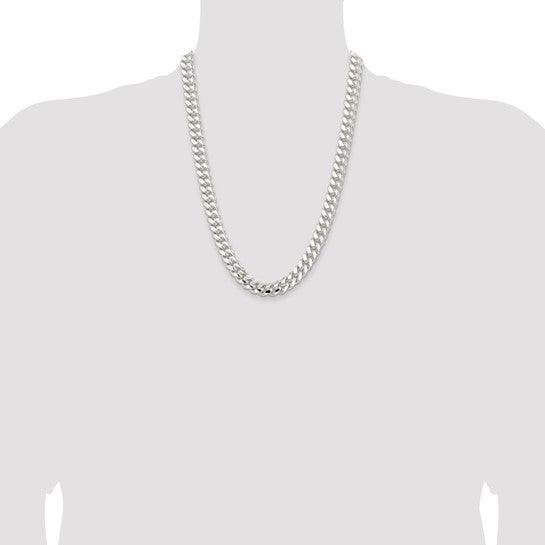 Sterling Silver 10.5mm Domed Curb Chain