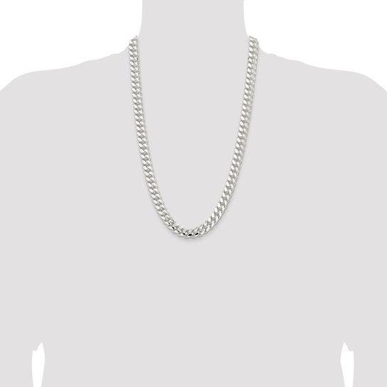 Sterling Silver 10.5mm Domed Curb Chain