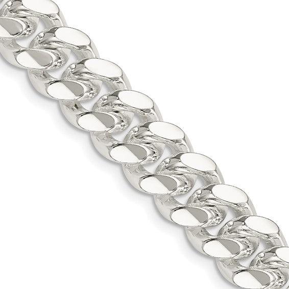 Sterling Silver 10.5mm Domed Curb Chain