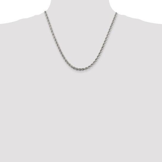 Sterling Silver 4.3mm Solid Rope Chain