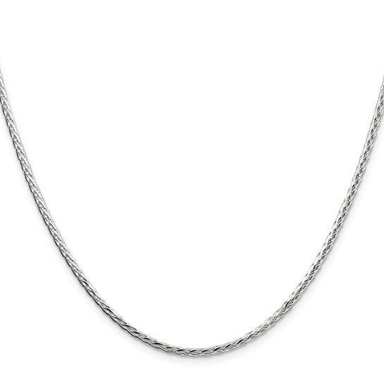 Sterling Silver 2.5mm Diamond-cut Spiga Chain