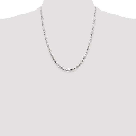 Sterling Silver 2.5mm Diamond-cut Spiga Chain