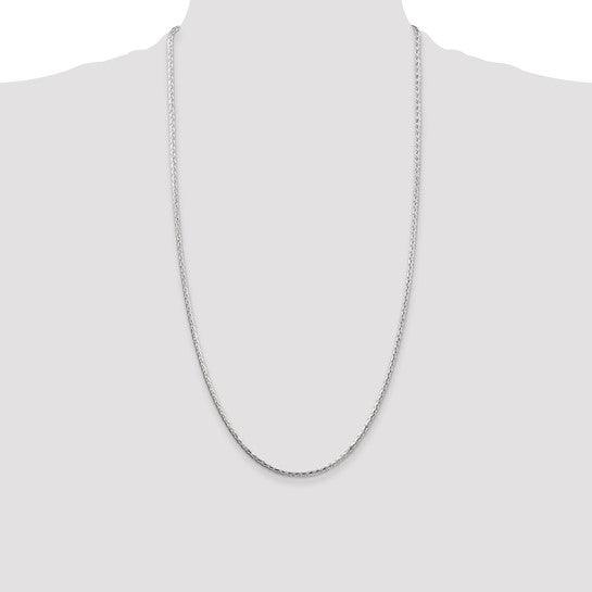 Sterling Silver 2.5mm Diamond-cut Spiga Chain