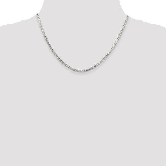 Sterling Silver 2.75mm Diamond-Cut Spiga Chain