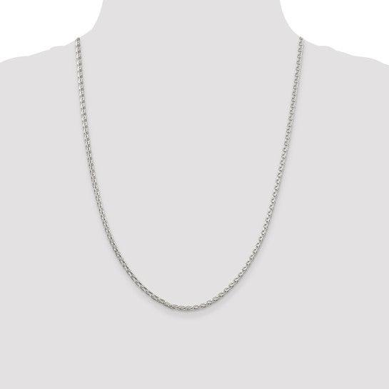 Sterling Silver 2.75mm Diamond-Cut Spiga Chain