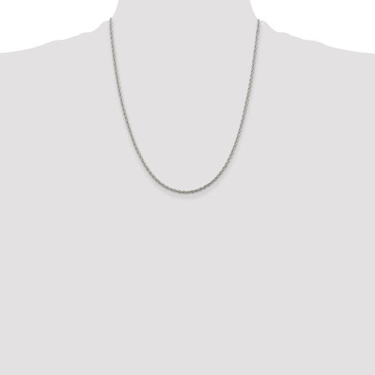 Sterling Silver 2mm Loose Rope Chain