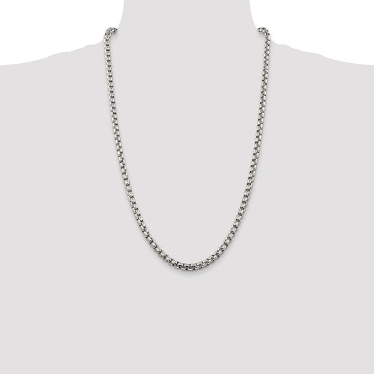 Sterling Silver 5.20mm Round Box Chain