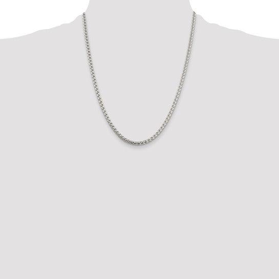 Sterling Silver 3.6mm Round Box Chain