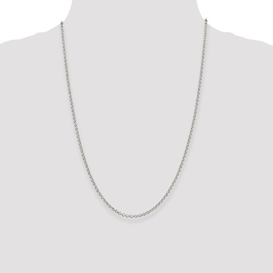 Sterling Silver 2.5mm Rolo Chain