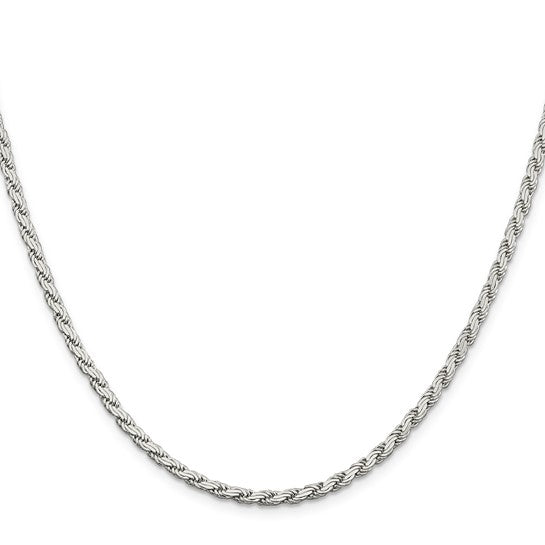 Sterling Silver 3.10mm Flat Rope Chain