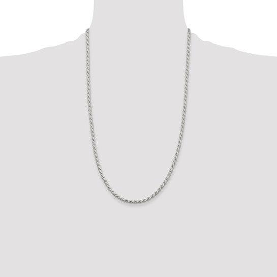 Sterling Silver 3.10mm Flat Rope Chain