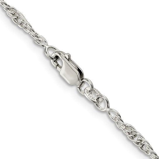 Sterling Silver 2.50mm Loose Rope Chain