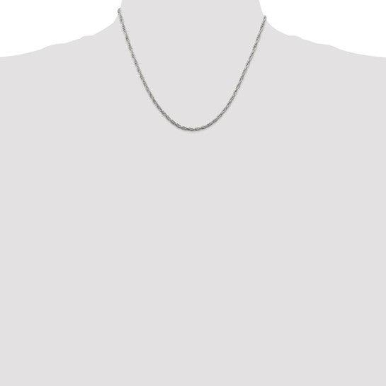Sterling Silver 2.50mm Loose Rope Chain