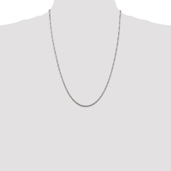 Sterling Silver 2.50mm Loose Rope Chain