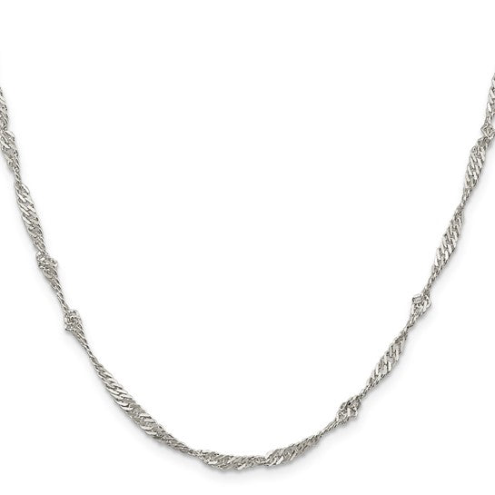 Sterling Silver 3.50mm Singapore Chain