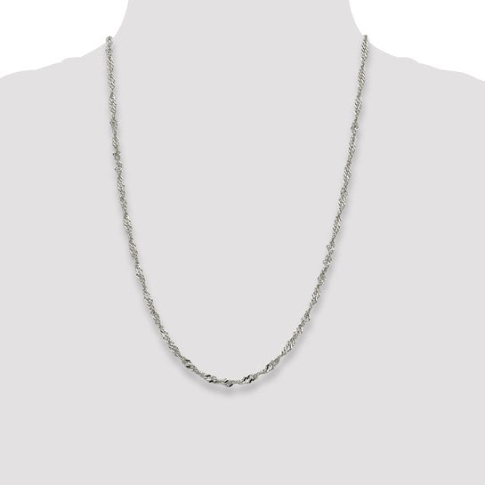 Sterling Silver 3.50mm Singapore Chain