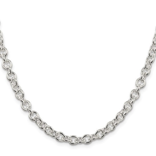 Sterling Silver 6.10mm Cable Chain