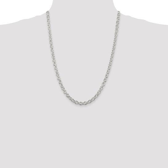 Sterling Silver 6.10mm Cable Chain