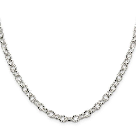 Sterling Silver 5.75mm Oval cable chain