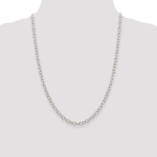Sterling Silver 5.75mm Oval cable chain