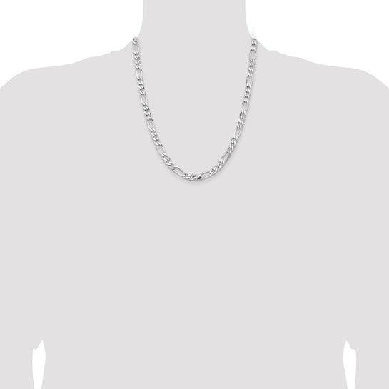 Sterling Silver 6.5mm Figaro Chain