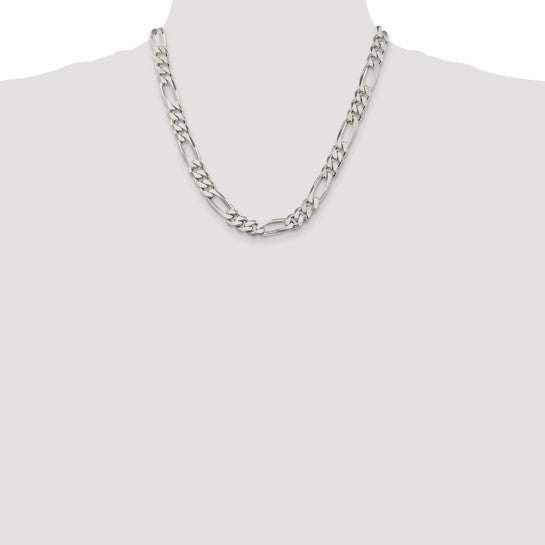 Sterling Silver 9mm Figaro Chain