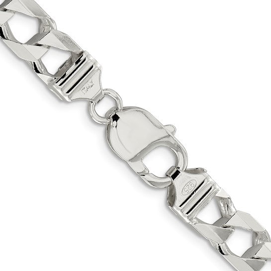 Sterling Silver 8.6mm Flat Open Curb Chain