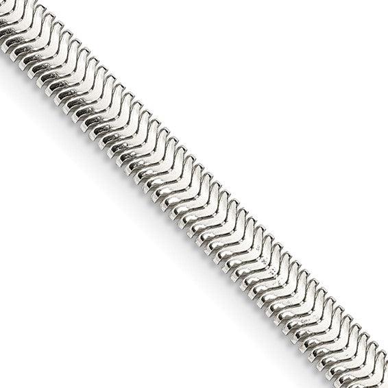 Sterling Silver 4.2mm Flat Oval Snake Chain