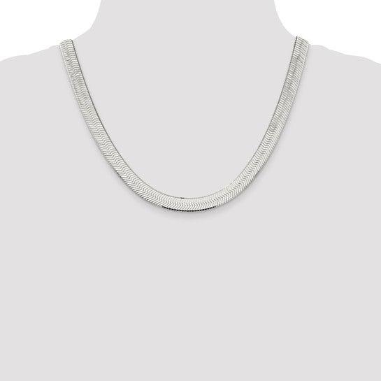 Sterling Silver 8.75mm Magic Herringbone Chain