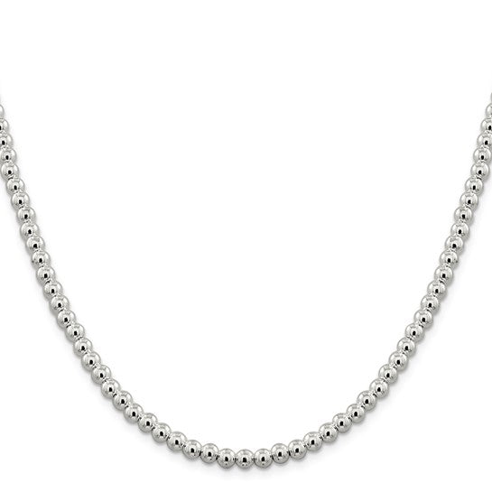 Sterling Silver 5mm Beaded Box Chain