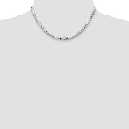 Sterling Silver 5mm Beaded Box Chain