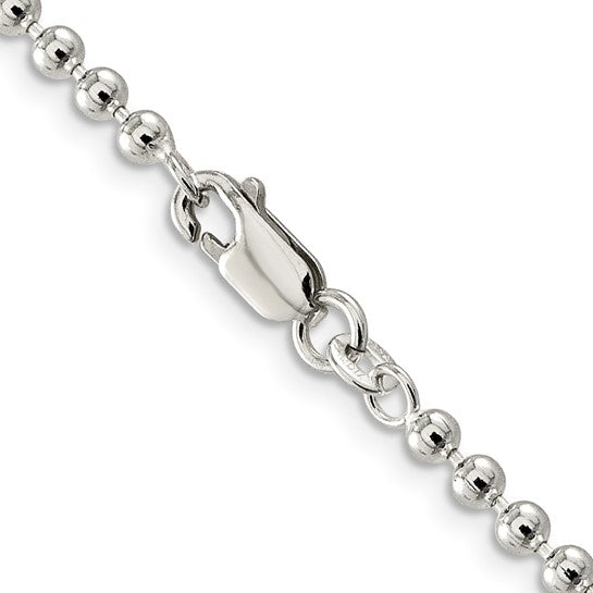Sterling Silver 3mm Beaded Chain